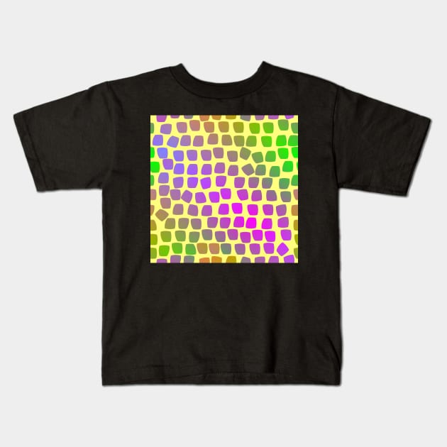 Candy Leopard Multicolored on Yellow Kids T-Shirt by ArtticArlo